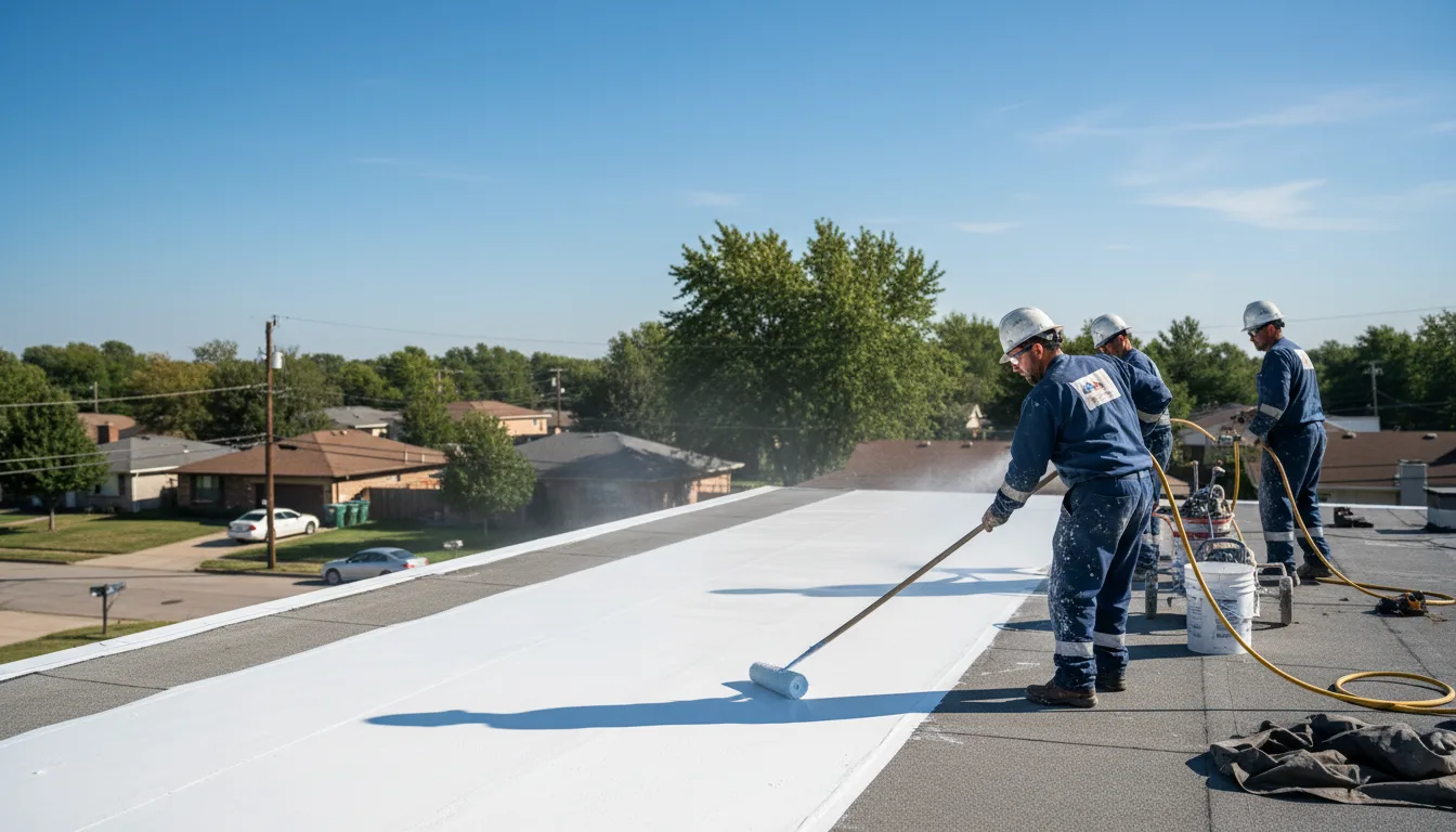 Commercial roof coating in Erie, IL near me